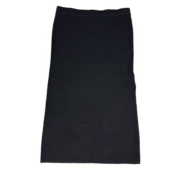 House of Harlow 1960 Black Ribbed Side Slit Pencil Skirt Size Large NEW - Picture 3 of 8